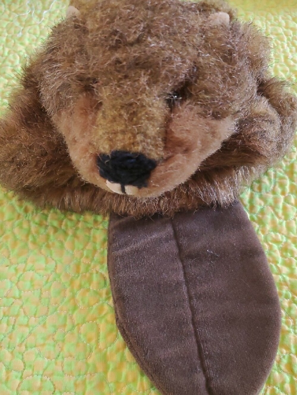 German Vintage Plush Beaver Hand Puppet - Brown - Picture 8 of 8